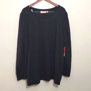 NEW WITH TAGS 3X EVRI LONG SLEEVE WITH PALM TREES COLOR BLACK